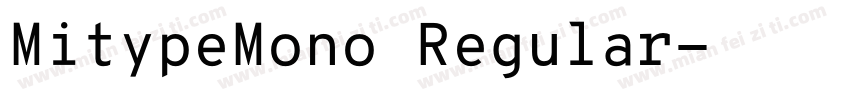 MitypeMono Regular字体转换